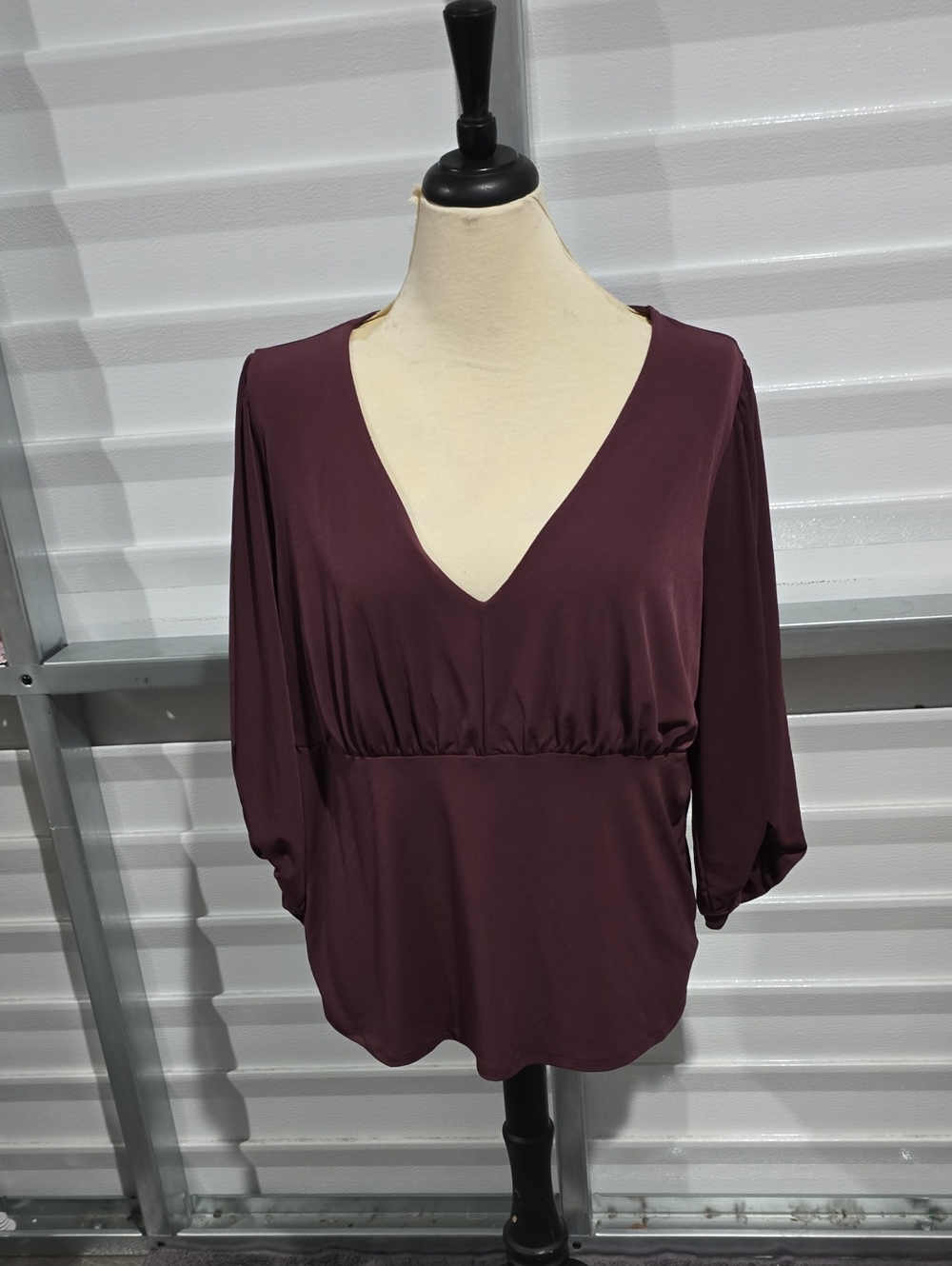 torrid‎ Plum V-Neck Empire Waist Dolman Blouse Size 2X